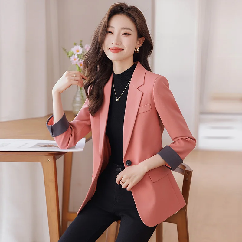 Fashion Professional Women's autumn and winter new long-sleeved suit elegant temperament shows self-confidence