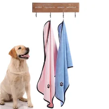 Hand Inserted Pets Dog Bath Towels Cat Puppy Microfiber Super Absorbent Drying Blanket With Pocket Perros Cleaning Supply
