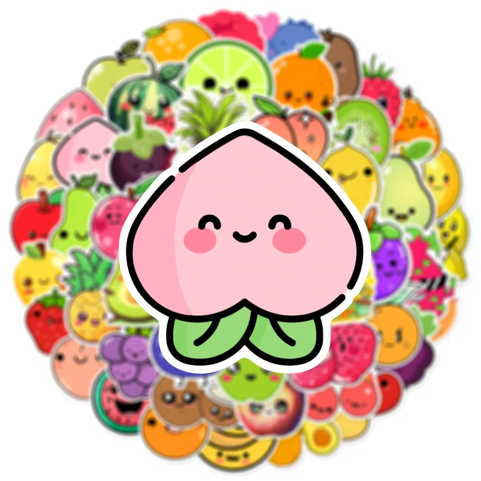 10/30/60pcs Kawai 만화 과일 Meme 스티커 낙서 DIY 장식 Scrapbooking 편지지 가방 물병 전화 노트북 -  AliExpress