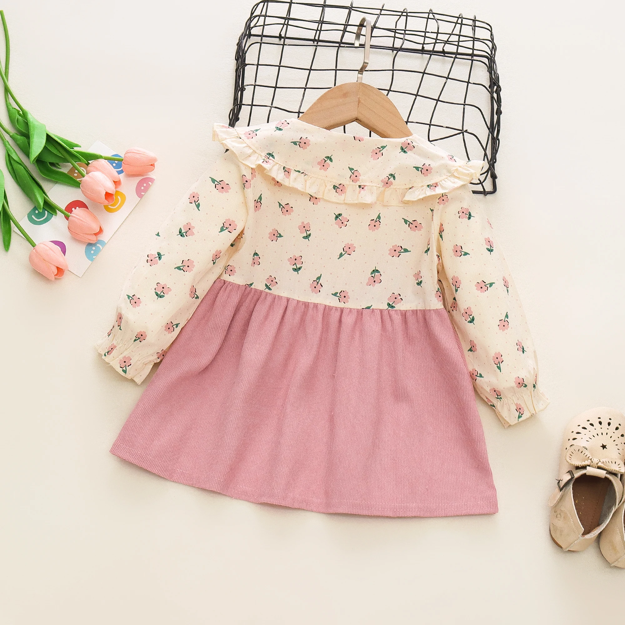 Newborn Girls Long Sleeve Dress Autumn, Girls Dress, Baby Girl Dress