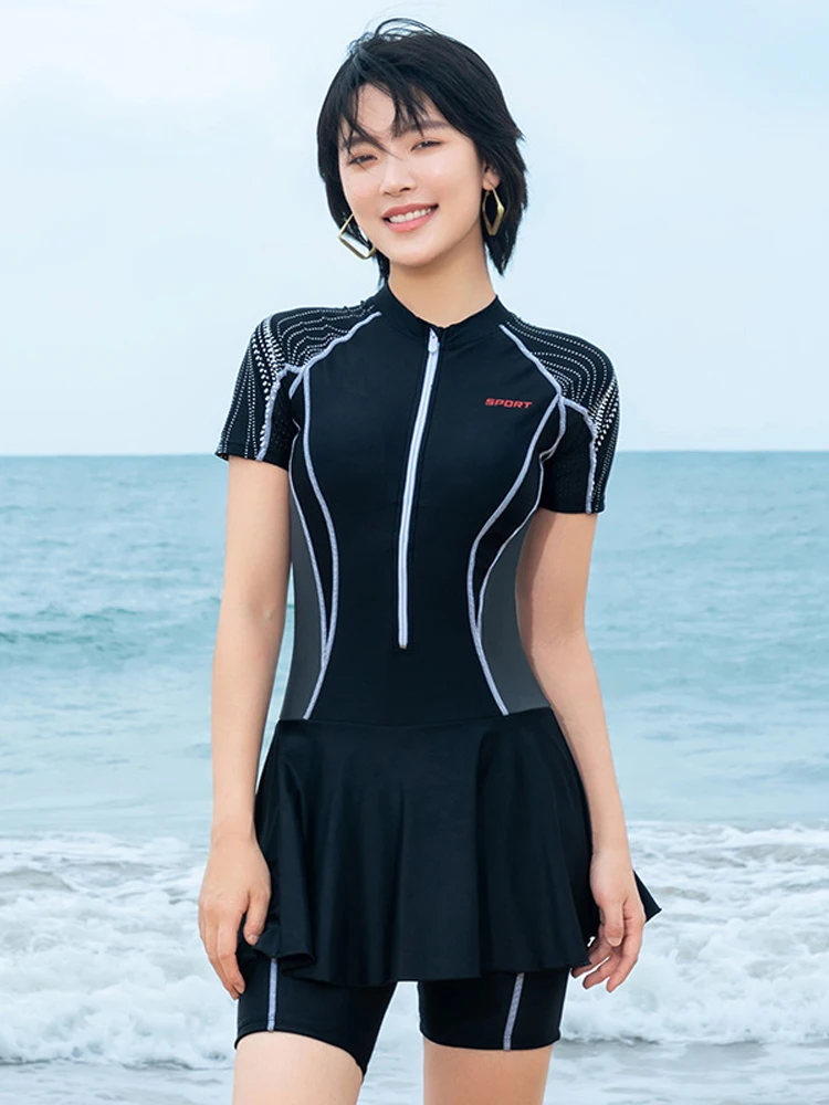 エナジーアプーラ レーシングワンピース  XXL One Piece Swimsuit With Skirt Plus Size Swimwear Women