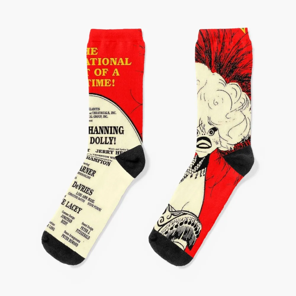 HELLO DOLLY : Vintage Carol Channing Broadway Musical Print Socks Socks cotton compression socks Women Socks Woman Men's носки hello socks 36 39 зверюшки с лапками текстиль