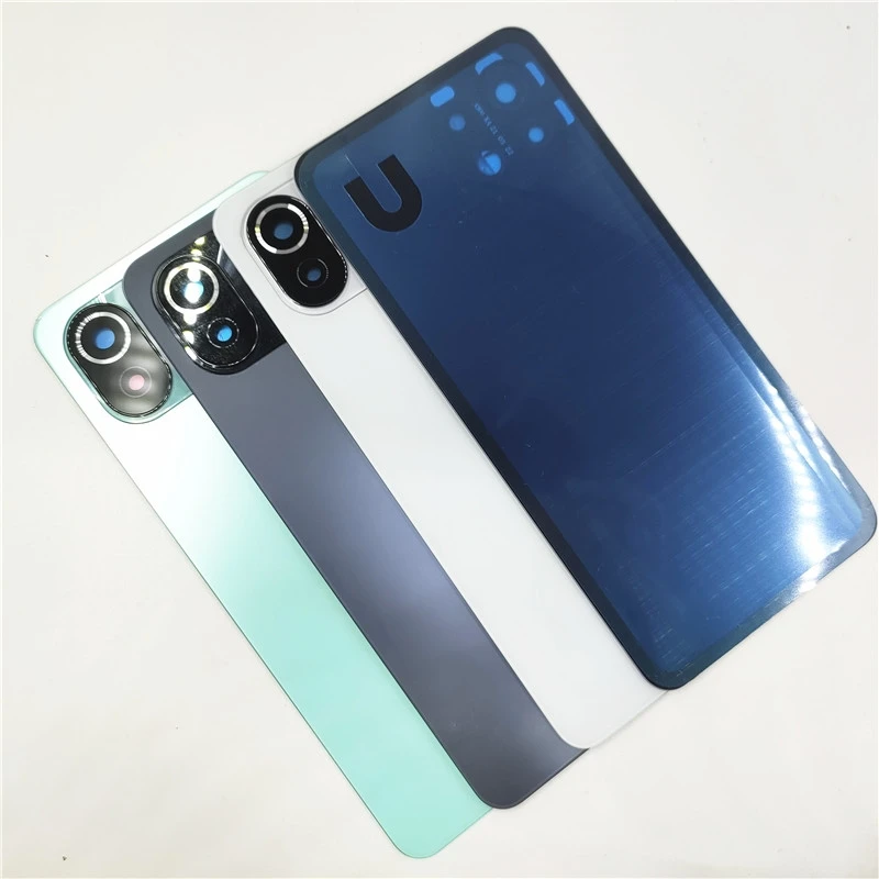 For Xiaomi Mi 11 Lite 4G 5G Battery Cover Back Glass Panel Rear Housing Case With Camera Lens Replacement+Sticker phone back cover glass battery cover glass phone back cover phone camera lens