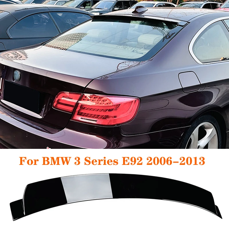 

Спойлер E92 для BMW 3 серии 2006-2013, задние эффективные Спойлеры из АБС-пластика, материал abs, задние крылья, углеродный вид, Черная задняя крышка