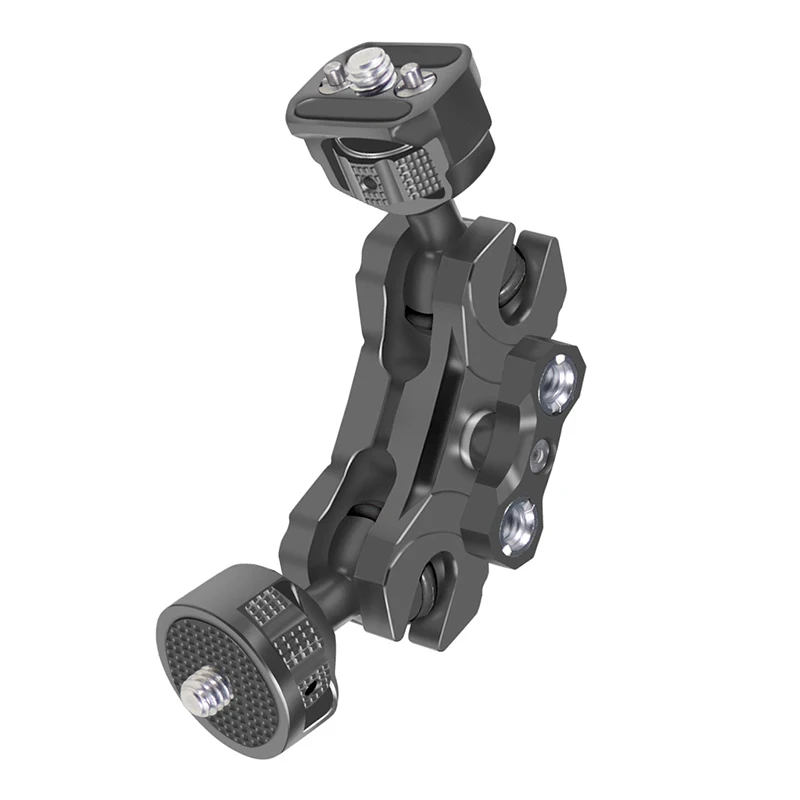 Magic Arm 360 Rotation Double Ball Head with Arri Pin 1/4 3/8 Screw Adapter for