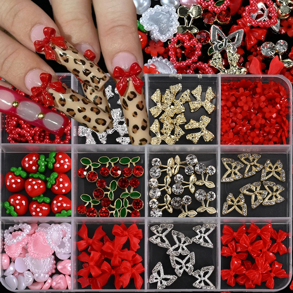 3D Mixed Bow Nail Charms for Nail Art