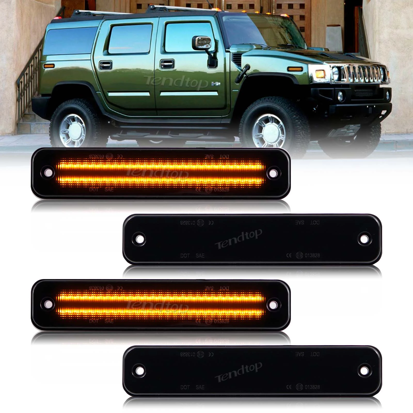 

4 шт., фонари заднего и переднего освещения для Hummer H2 2003-2009