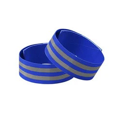High - Visibility Reflective Safety Bands for Night Walking, Cycling, and Running (5CM Blue)