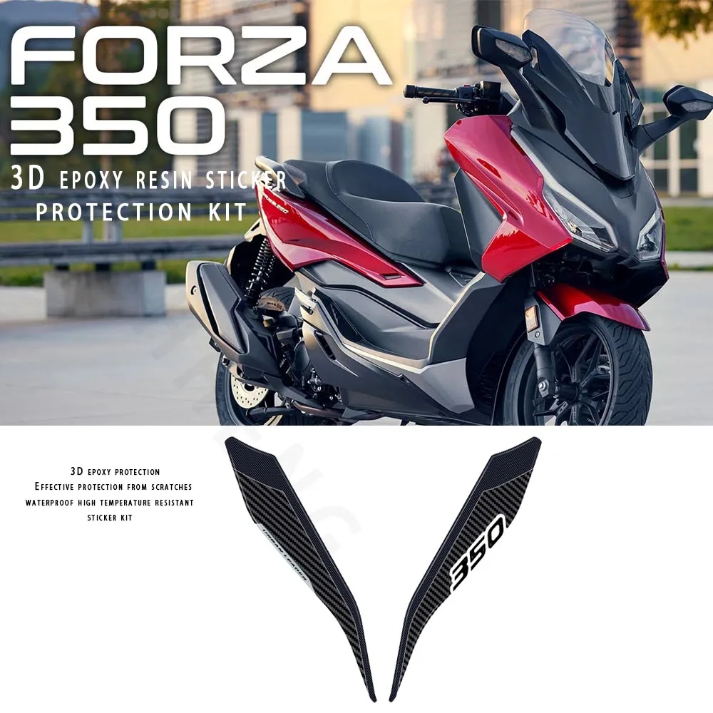 For Honda Forza 350 NSS 350 Motorcycle Accessories Front Face Protection 3D Epoxy Resin Sticker 2021 2022 2023