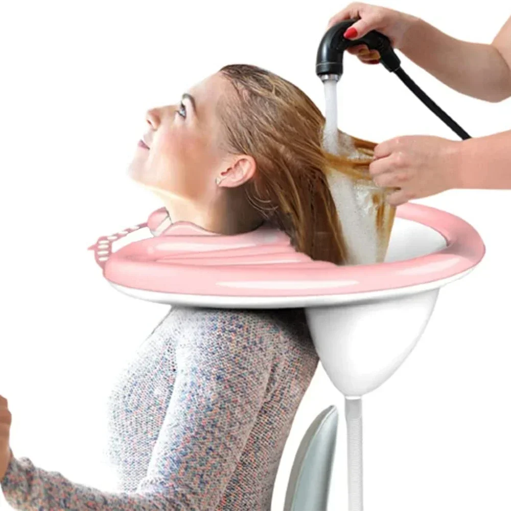 Inflatable Portable Shampoo Bowl with Pillow for Elderly and Sick & Child & Maternity Care Household Inflatable Shampoo Basin