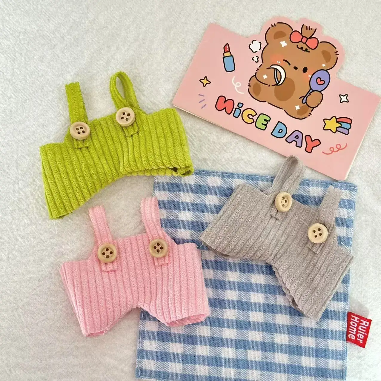 Lovely Cartoon Doll Clothing Overall Mini Doll Pants for 10-15cm Wallace Gromit Dog/Moru Dolls Plush Toys Children Birthday Gift