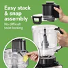 Hamilton Beach Stack & Snap Food Processor and Vegetable Chopper, BPA Free, Stainless Steel Blades, 14 Cup + 4-Cup Mini Bowls 3