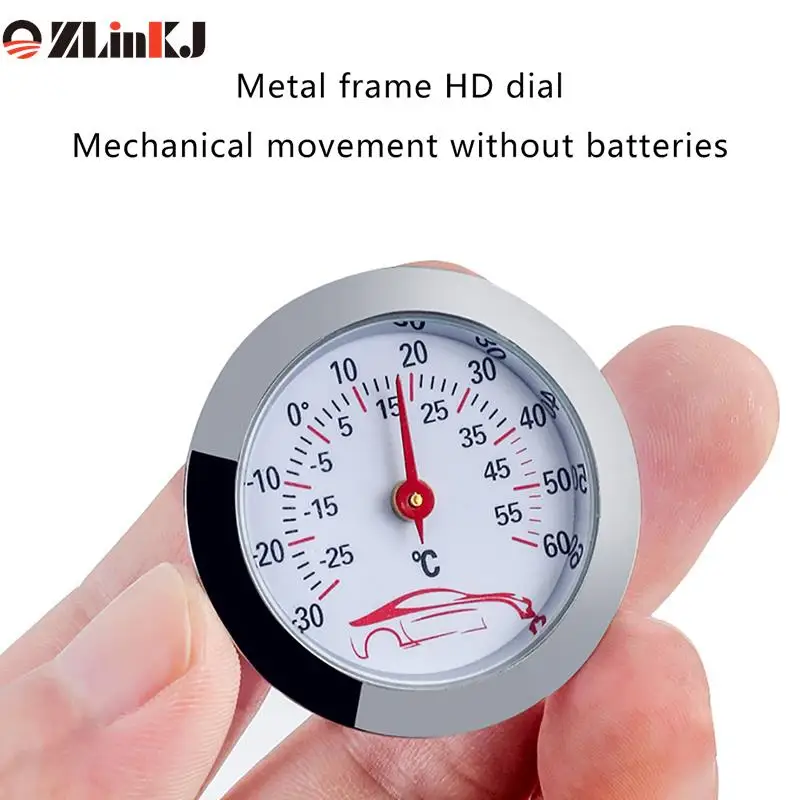 MiniCarDashboardThermometerPortableVehicleThermometerRound