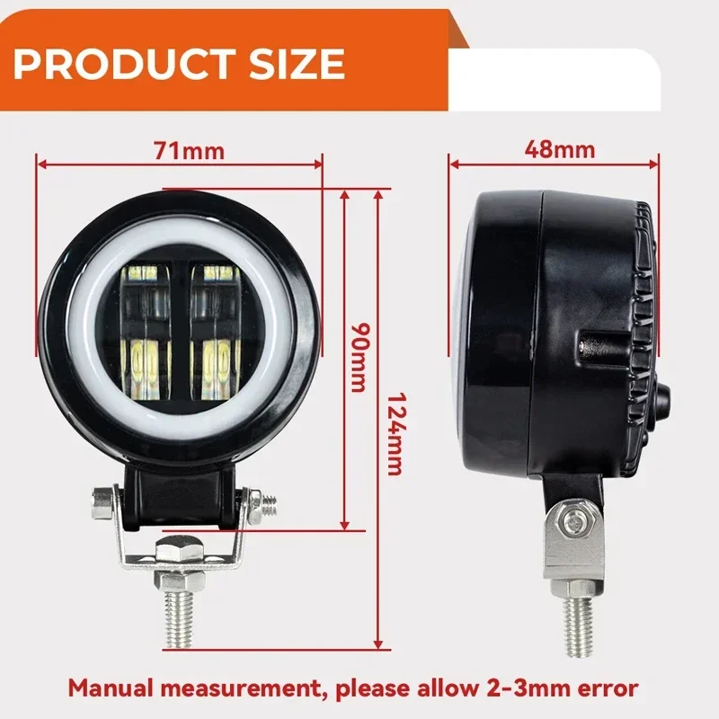 Motorcycle LED Spotlight Headlight Fog Light