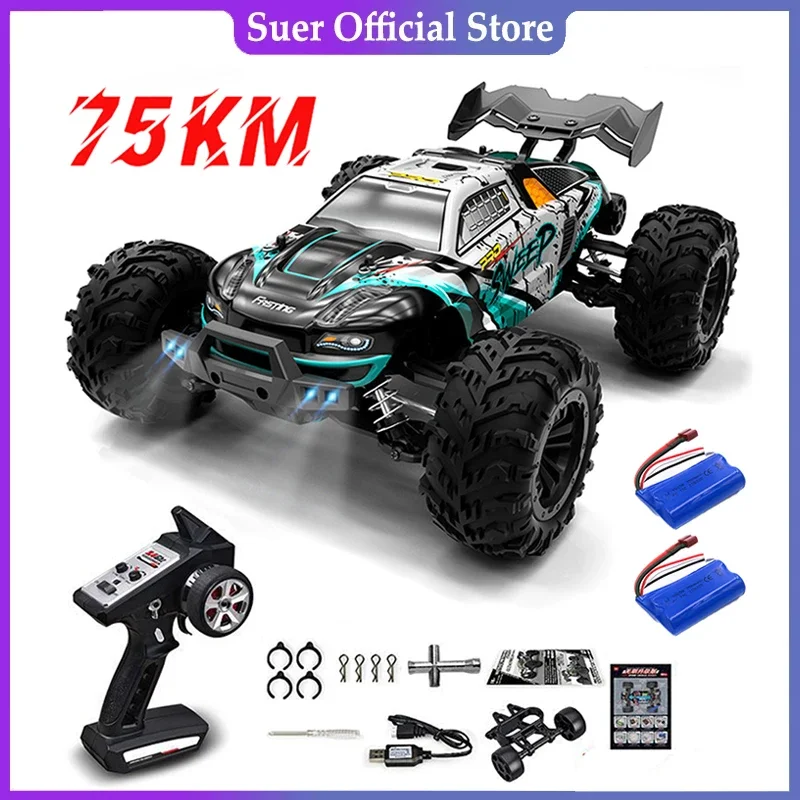 

1:16 75KM/H or 50KM/H 4WD RC Car with LED Remote Control Cars High Speed Drift Monster Truck for Kids Vs Wltoys 144001 Toys