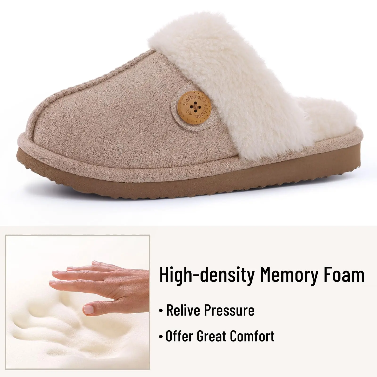 Women Slippers Warm Slippers Shevalues Fuzzy House Slippers for Women Winter