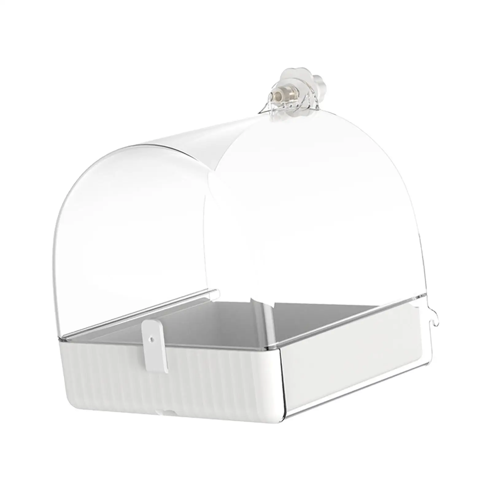 Bird Bath Cage Bird Bathtub Parrot Protector Clear Hanging Bird Bath Cube Bird Bathtub Shower Box, for Cockatiel Cockatoo
