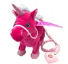 Electronic Plush Unicorn Robot Horse Toy Controled By Leash Electric Pet Whinny Walk Singing Song Music Animal For Kid Gift 3