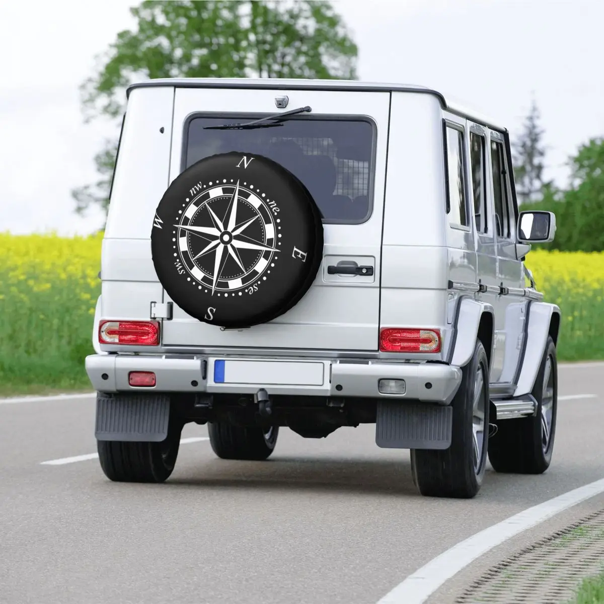Compass Spare Tire Cover Universal for Honda CRV Jeep RV SUV 4WD 4x4 Navigation Car Wheel Protector Covers 14 15 16 