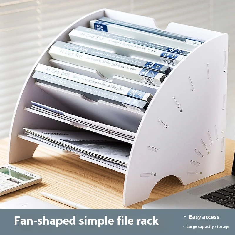 Multi-layer file rack data rack desktop creative office classification supplies storage A4 paper horizontal layered