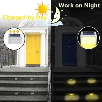 Lightess Solar Lights for Steps Deck Solar Stair Light Outdoor Waterproof Stainless Steel LED Fence Light for Garden Pathway 2