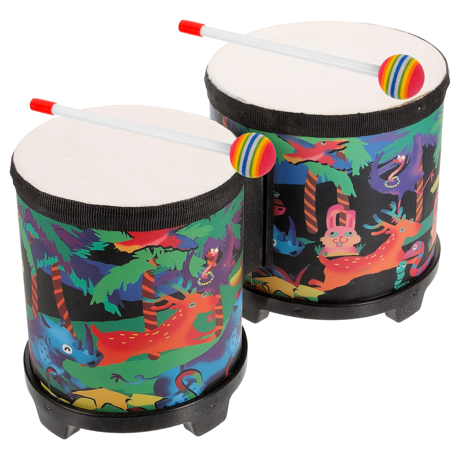 Conga Drums for Kids Ages 9-12 Sticks 5-9 Bongos Percussion Instruments Baby Toy Educational Bongo Drum with Drumsticks