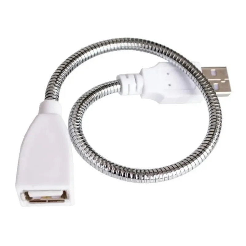 1/2/3pcs 책상 램프 USB 전원 케이블 연장 코드 유연한 금속 호스 USB 책상 조명