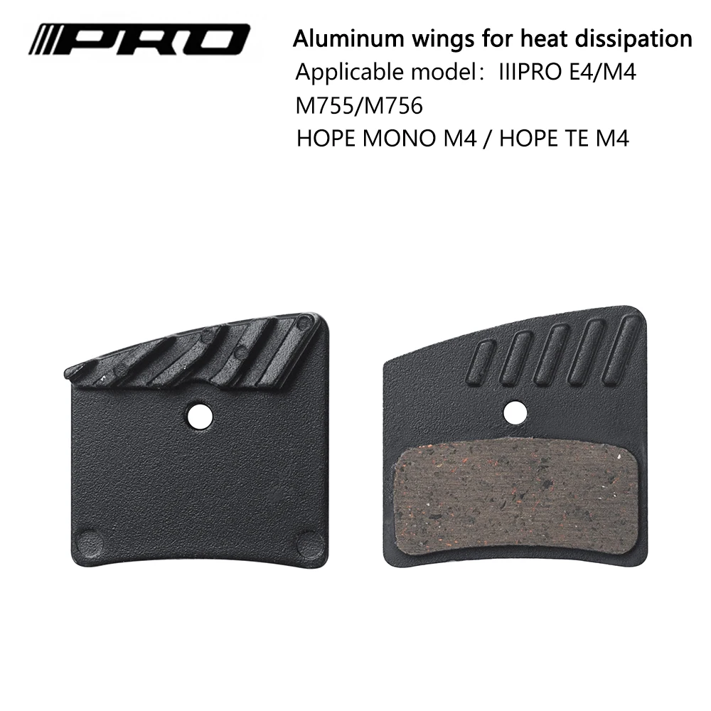 IIIPRO E4 Disc 4-piston Bicycle Brake Pad Ceramic Copper-base Brakes For E-4/M4 M755/M756 Hope MONO M4/Hope Te M4 Cycling Parts