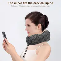 28*26cm Travel Pillow U-Shaped Neck Pillows Breathable Non-Fading Sleeping On Airplanes Memory Foam Neck Support With Zipper 2