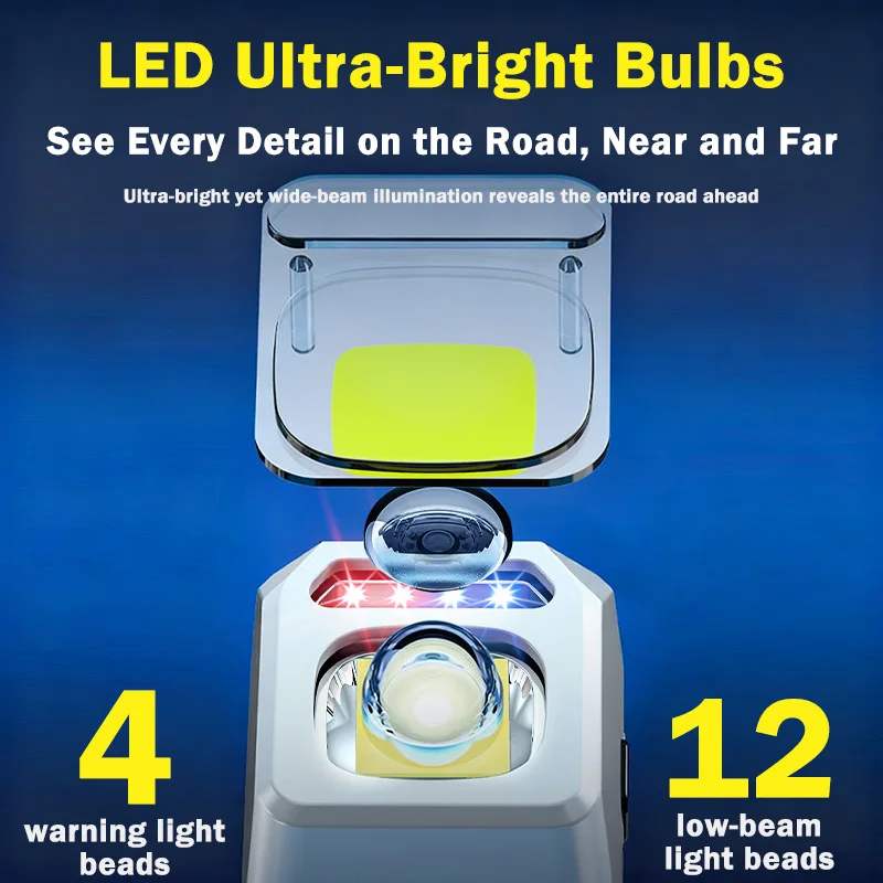 Hanging Bike Night Riding Light Road Bike/Mountain Bike Adjustable High/Low Beam Front Light Hanging-Style Bike Light