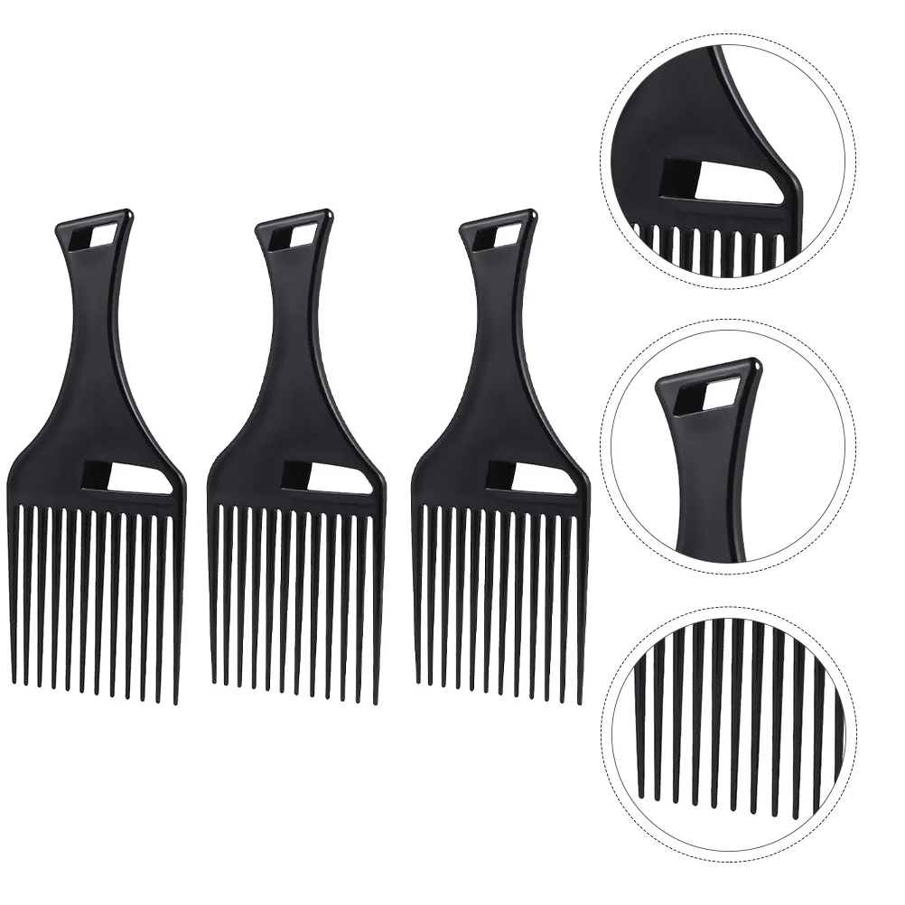 

3pcs Plastic Barber Hairdressing Styling Tool Hair Comb Afro Hair Pick Fork Comb