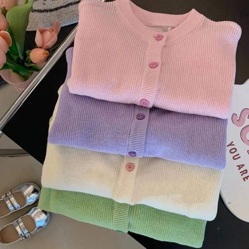Spring Autumn Baby Girls Coats Knitted Sweaters Cardigans