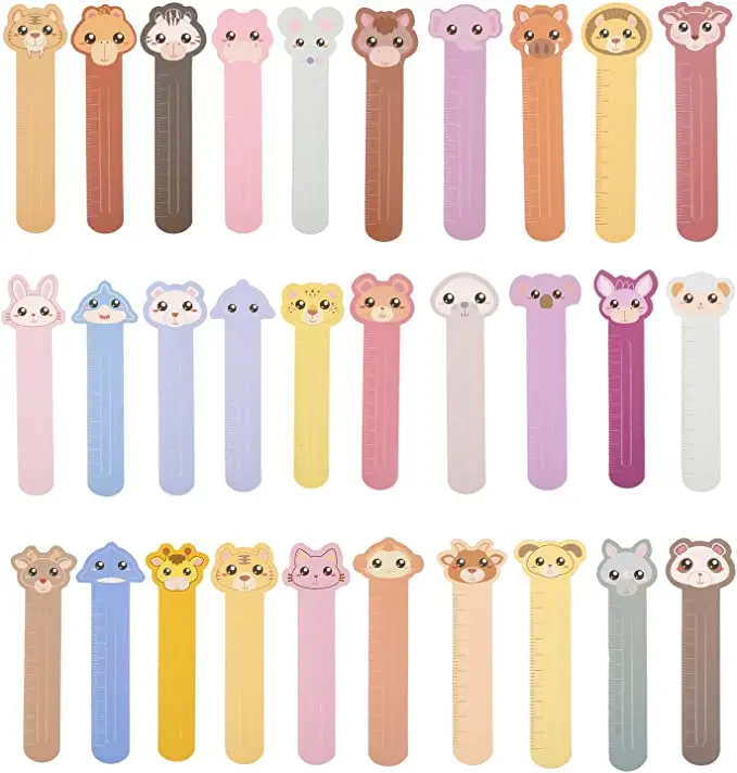 

30 Pieces Page Marker Marking Clip Functional Decorations Bookmark School Supplies Animal Pattern Clasp Student Stationery