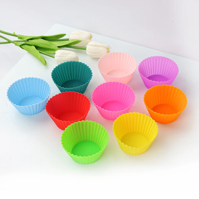 Silicone Baking Cup Cake Molds  Cake Mold Pan Silicone Cupcake - Round  Silicone - Aliexpress