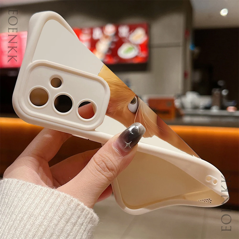 Vibrant Yellow Cat Phone Case with Ultra Lens Protection