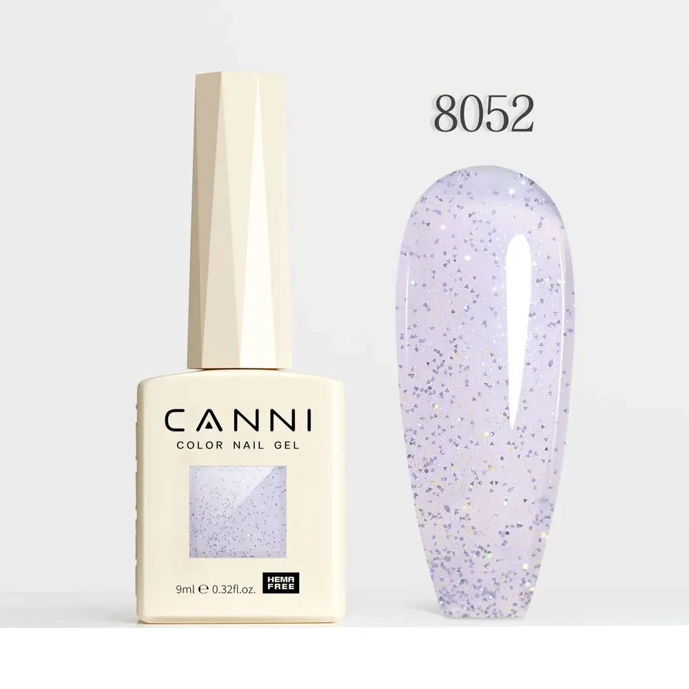 CANNI HEMA Free Black Glitter Diamond Sparkle Gel Polish - Long-Lasting Glossy Finish