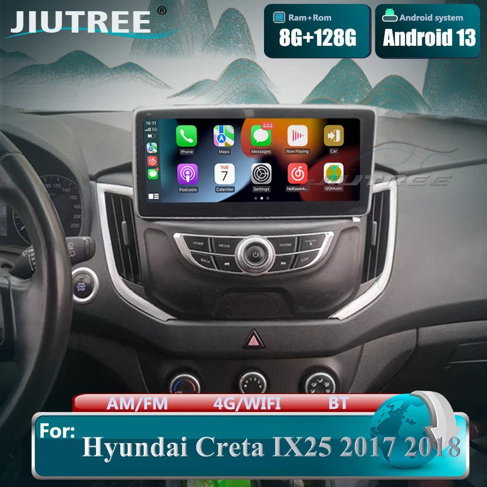 ForHyundaiCretaIX2520172018WirelessCarPlayAndroid13Navigation