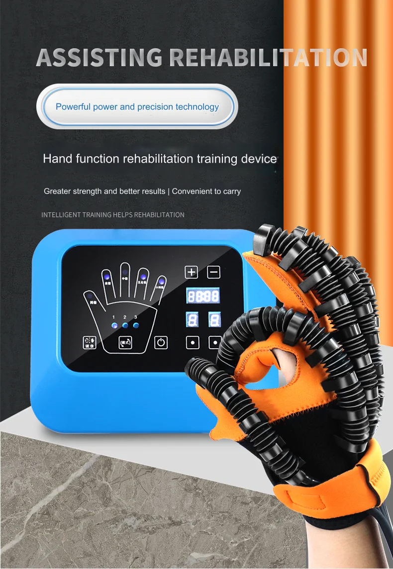 Portable rehabilitation robot Gloves Stroke Hemiplegia Cerebral Infarction Trainer Finger Exerciser Hand Function Repair 2