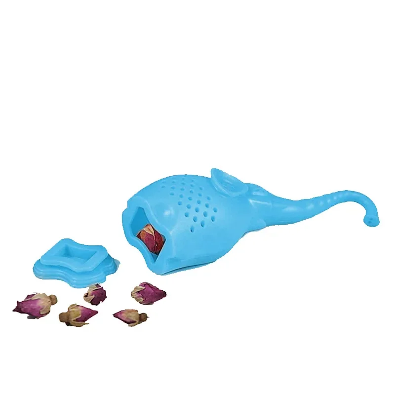 Animal Tea Infuser Cute Small Elephant Silicone Tea Strainer Coffee Loose Leaf Strainer Bag Filter Diffuser Coffee Accessori