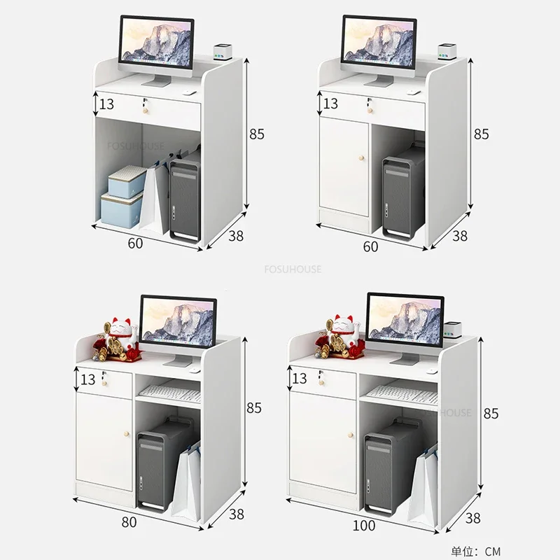 Nordic Small Reception Desks Restaurant Front Desk Reception Counter Cashier Bar Table Modern Desks for Beauty Salon C