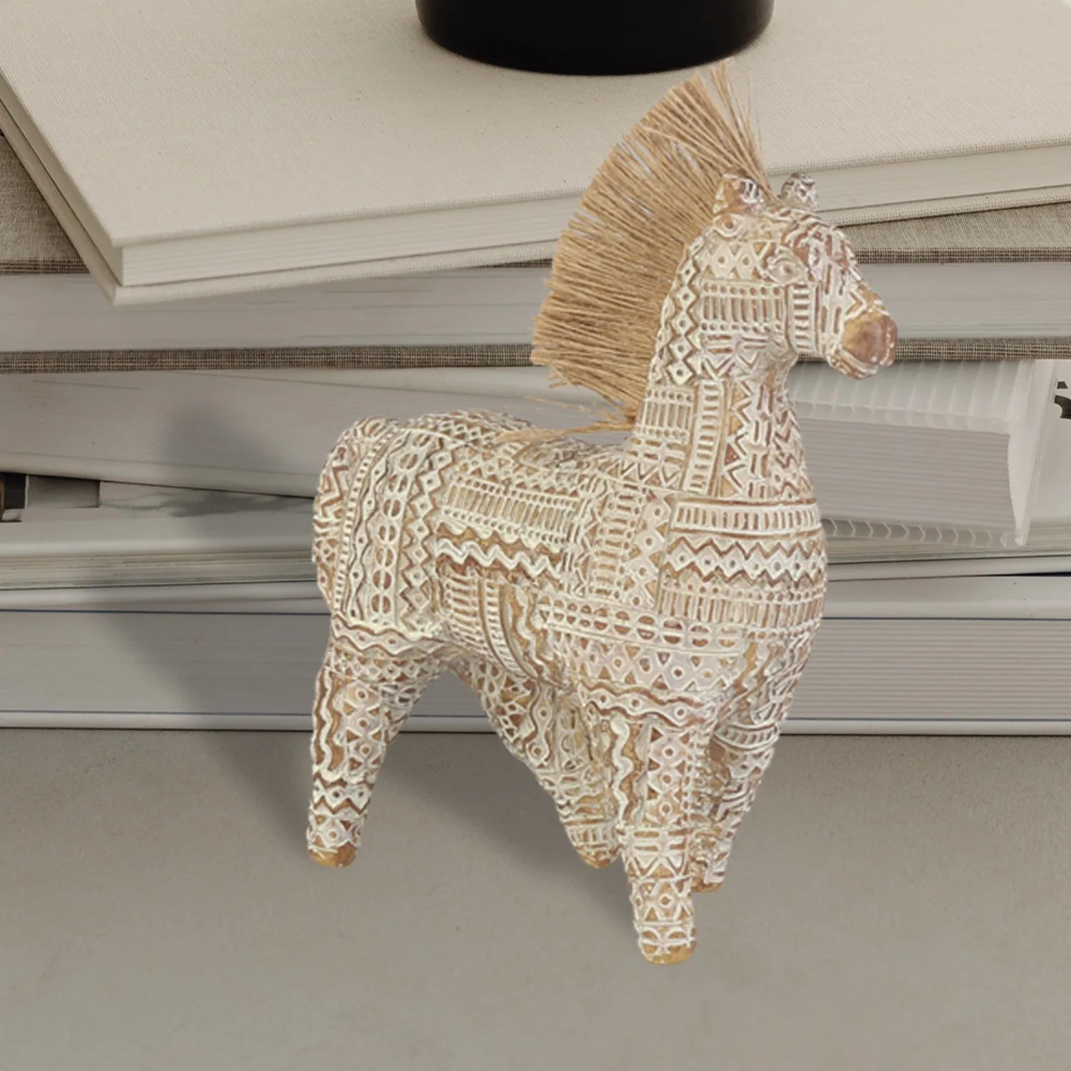 Modern Minimalist Home Decor, Pony Desktop Ornament, Office and Study Decoration, Art Handicraft