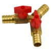 Heavy duty Brass made 12mm Hose Y 3Way Ball Valve for Fuel Air Water Gas for Plumbing Fittings and Pneumatic Fittings 2