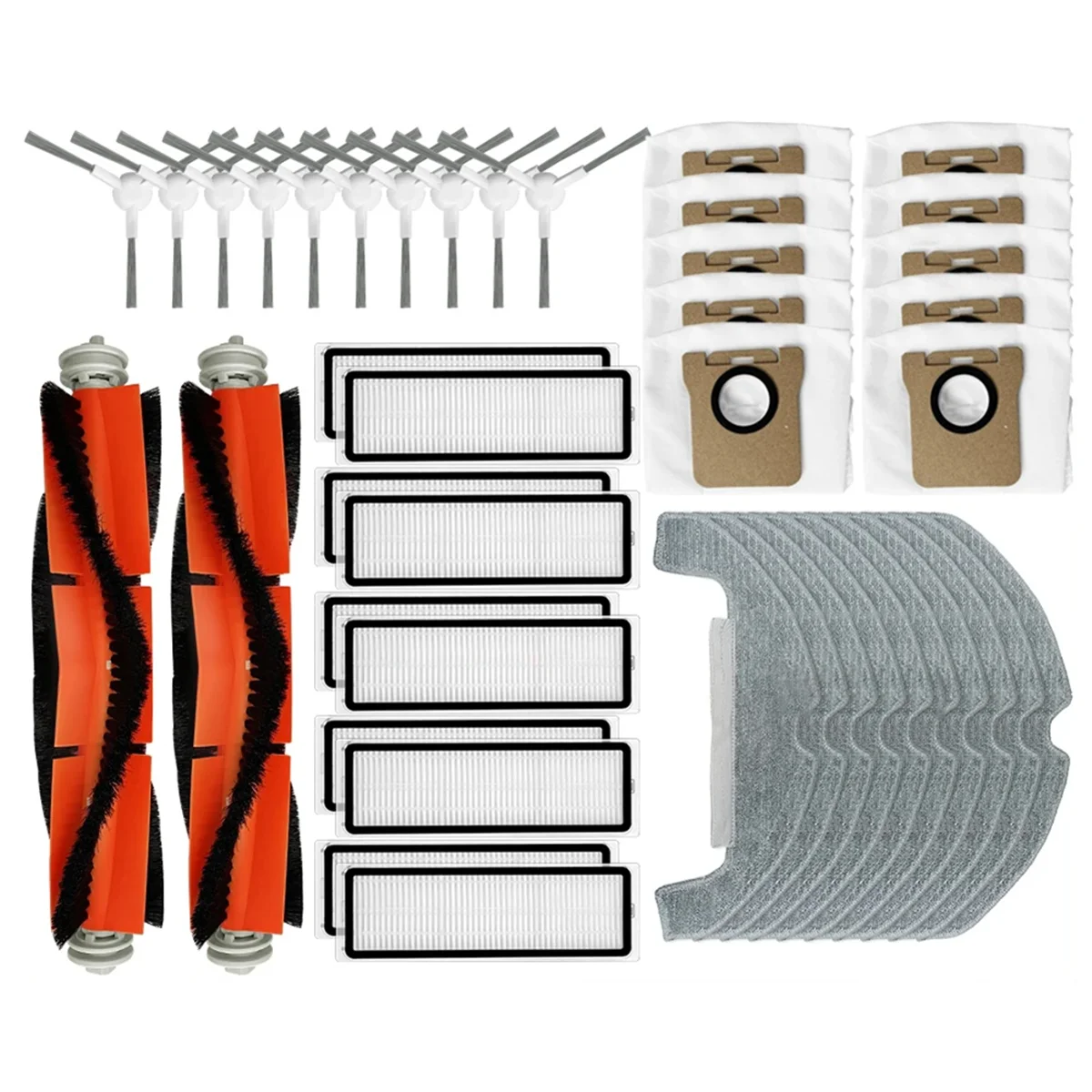 

Запчасти для робота-пылесоса D9 Plus, основная боковая щетка, фильтр НЕРА, насадки для швабры, мешки для пыли, запасные части