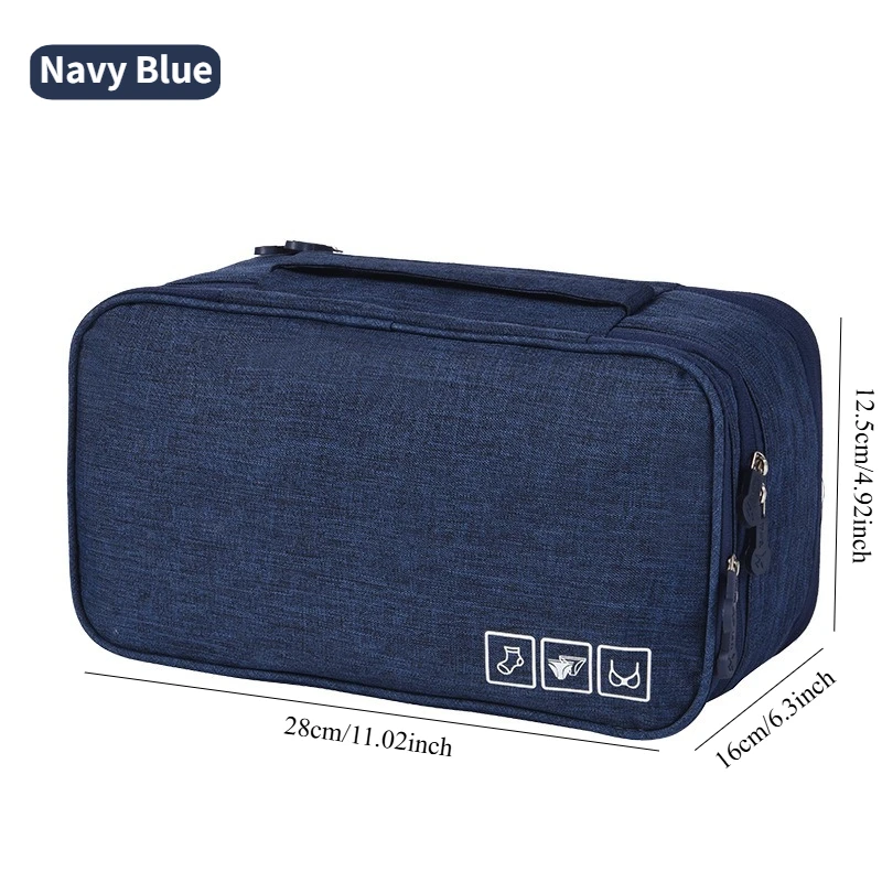 Compact Travel Organizer Bag for Lingerie and Accessories Storage