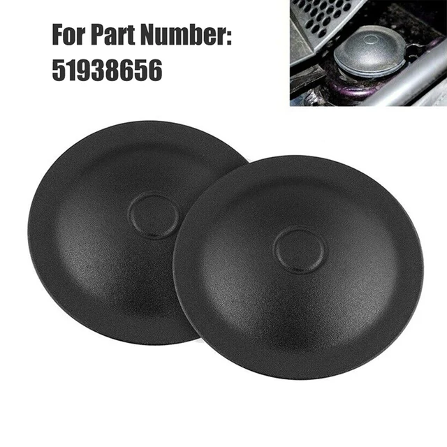 Genuine Fiat Top Shock Absorber Mount Nut Cover Caps - 2 Pack, Part #51938656 For 500 & Abarth