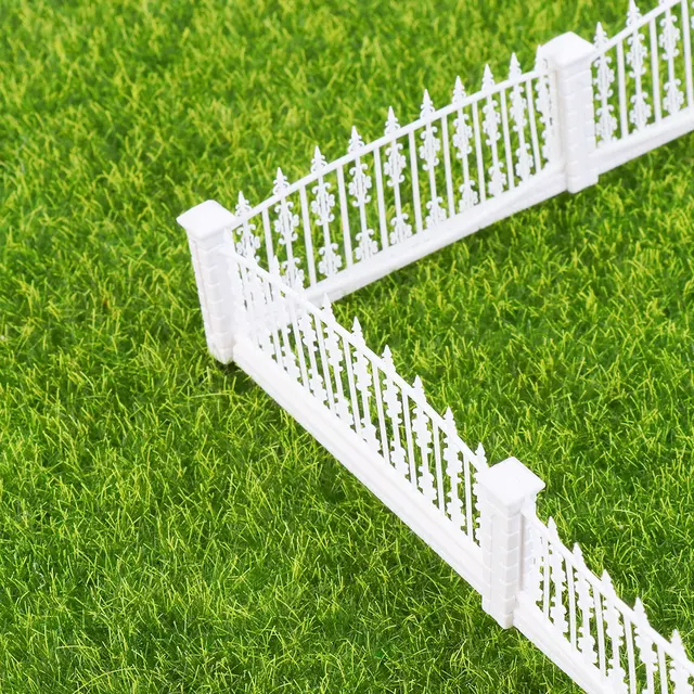 Kerítés Kerti Mini Piket Miniatűr Barkácsolás Dekoratív Tündérkerítések Modell Homok Asztali Kiegészítők Ház Dekorációk Szegély