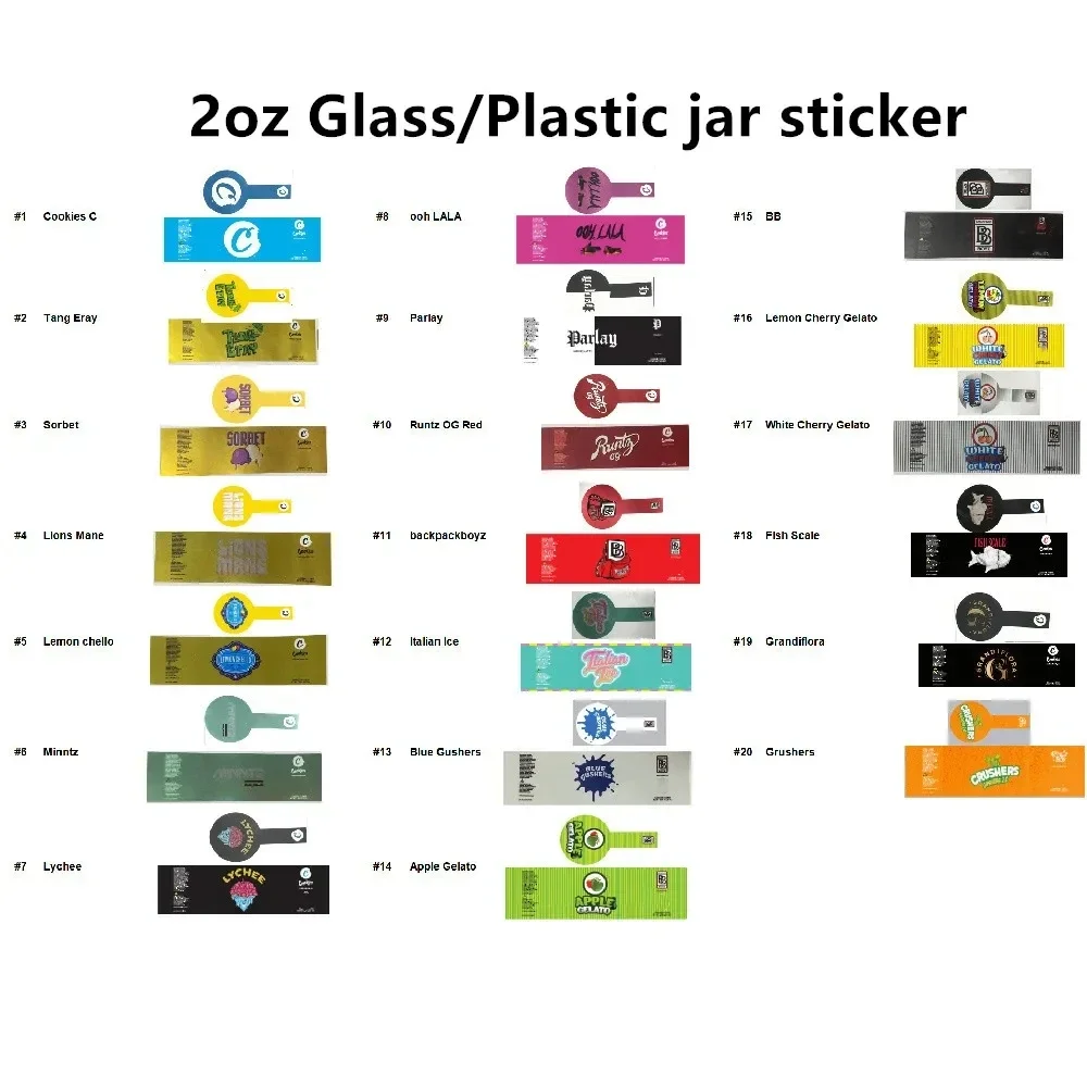 wholesale Flavor Hologram Packing Paper Sticker for 3.5 gram 60ml food Glass or Plastic Jar Box Bottle Tank Dry Herb Flower Cont 4