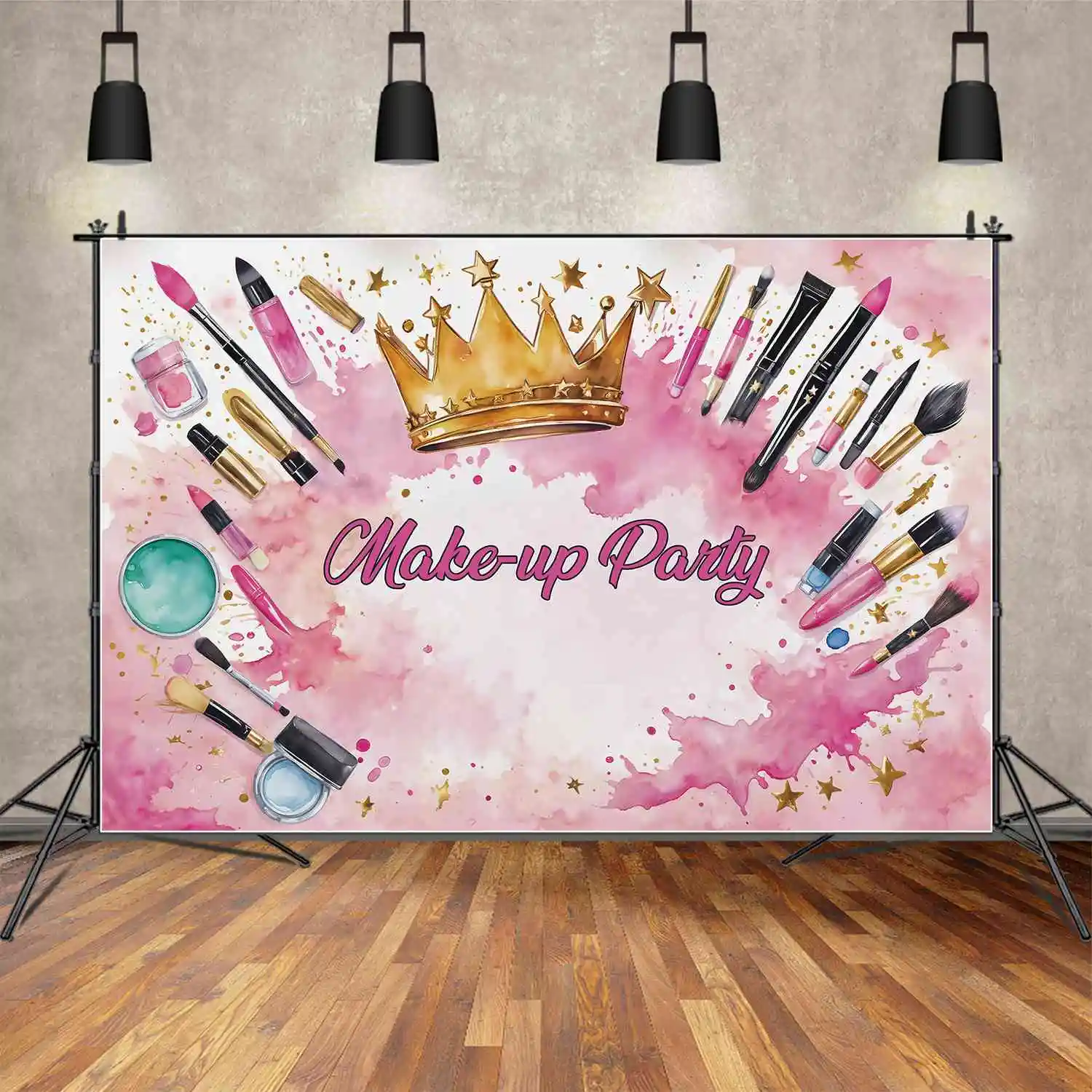 

Фон MOON.QG для девочек 18 и 16 лет, баннер на день рождения, оригинальный женский розовый акварельный макияж, фотореквизит