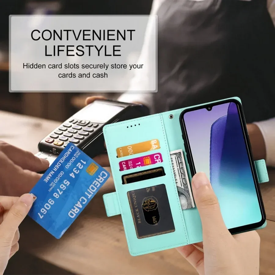 Elegant Leather Wallet Flip Case - Premium Protective Cover