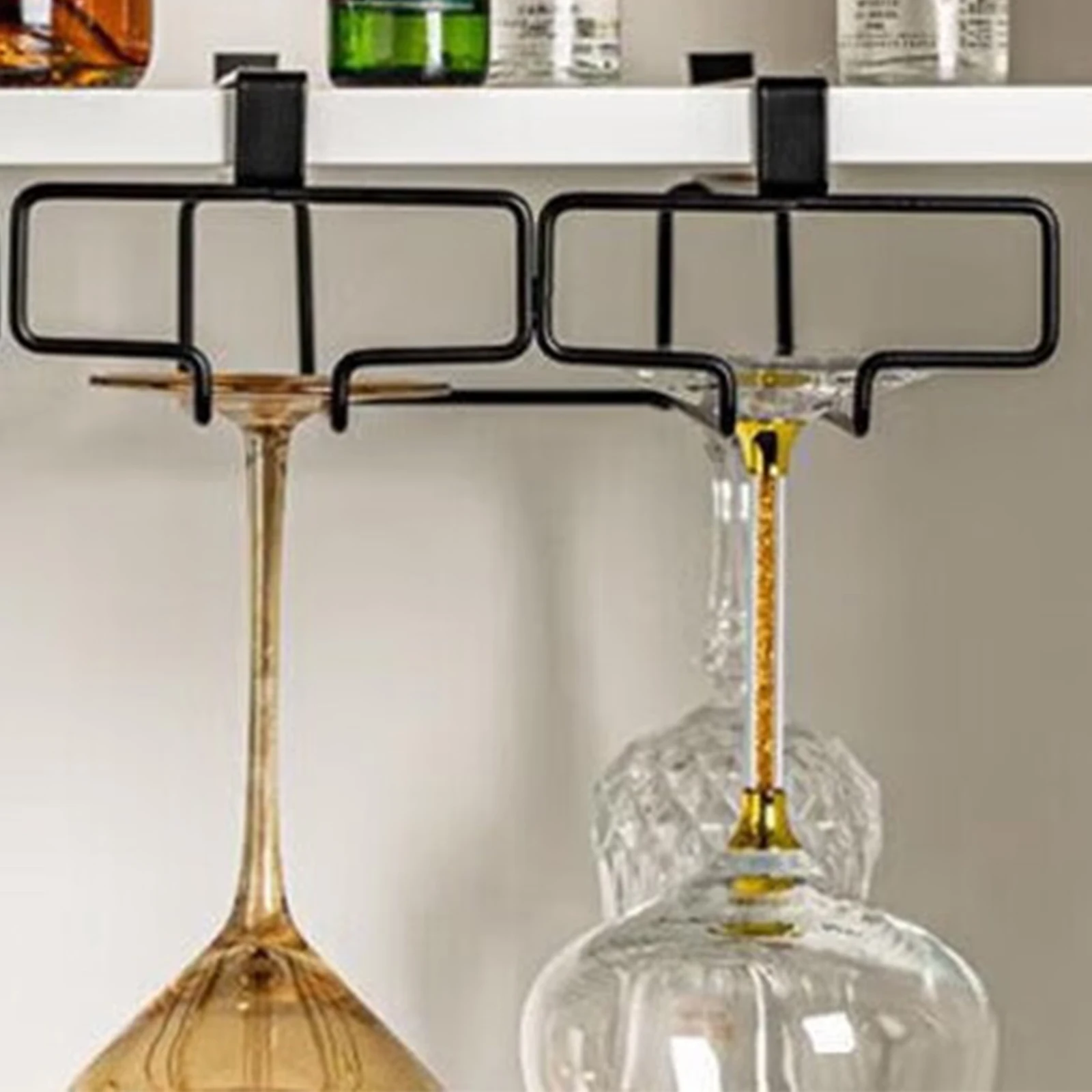 Wine Glass Rack Under Cabinet Household Hangning Cup Display Rack Luxury Stemware Holder Wine Glass Storage Rack Kitchen Tool 2